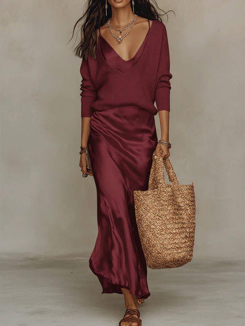 Vestito con maglione incluso
