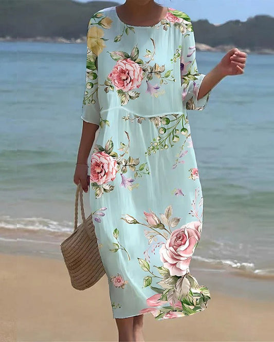 Vestido vintage con diseño floral