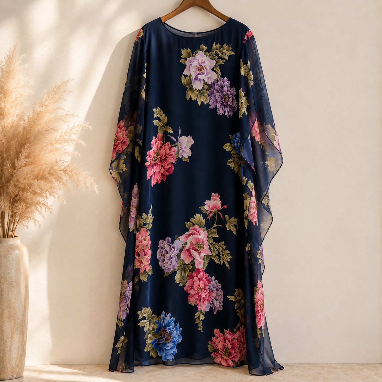 Abito Lungo Elegante a Fiori