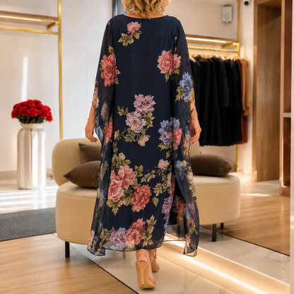 Abito Lungo Elegante a Fiori