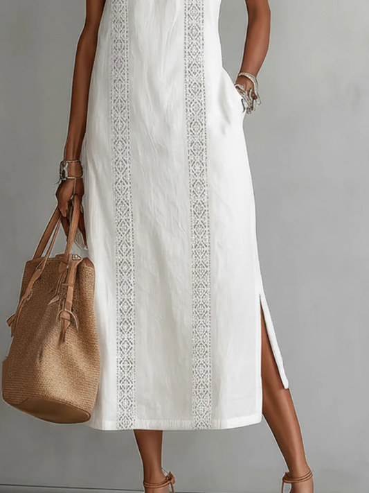 Vestito midi leggero in lino