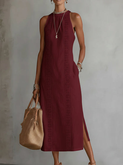Vestito midi leggero in lino