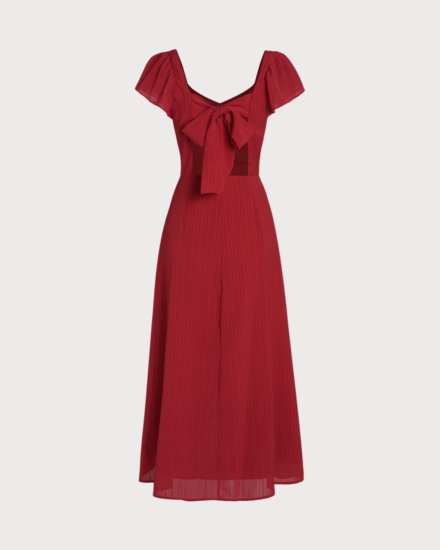 Abito con scollo a cuore rosso