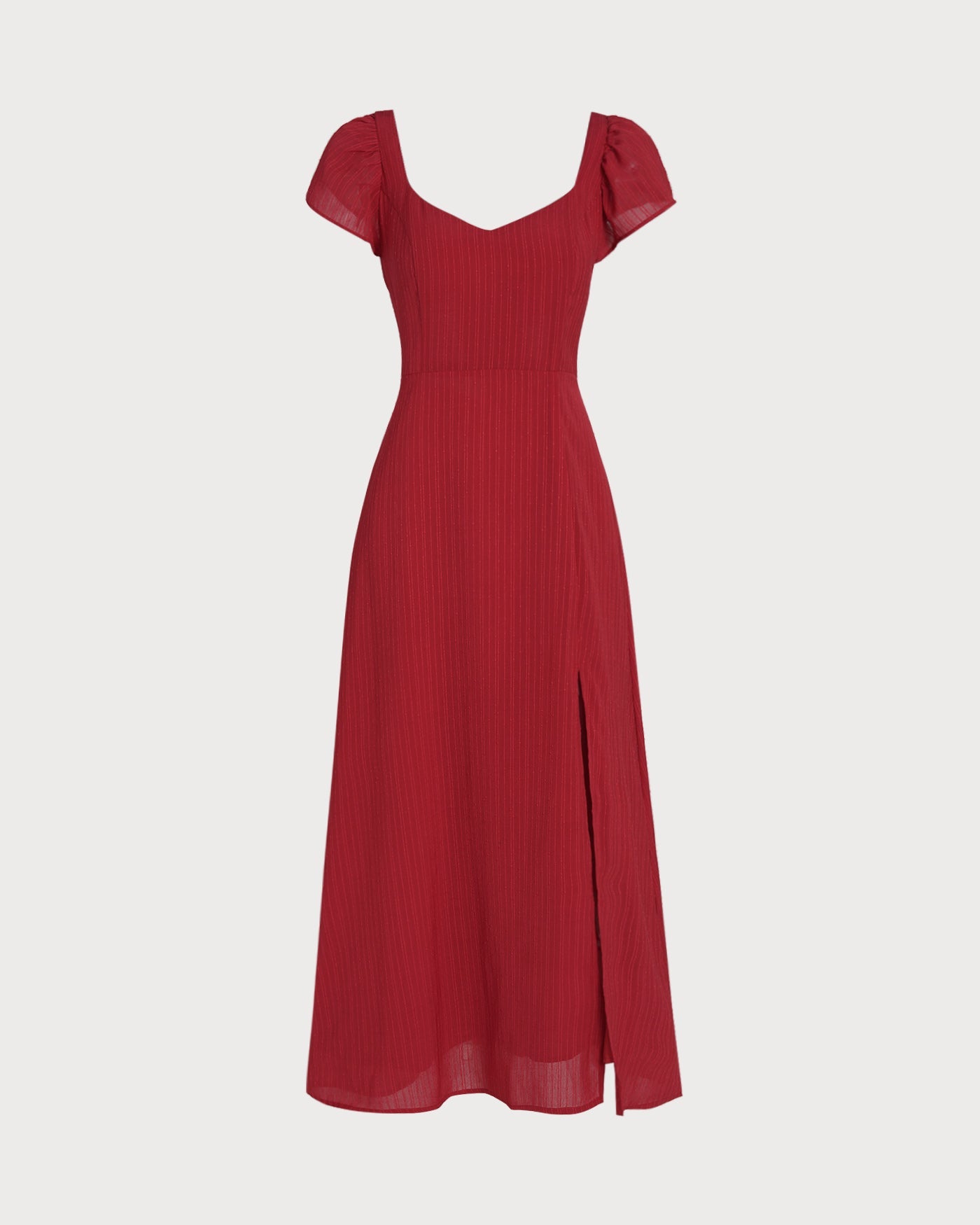 Abito con scollo a cuore rosso